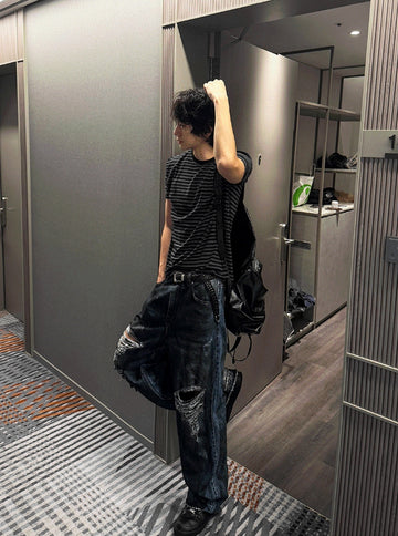 25SS Summer Destroyed Denim PT